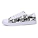 Produktbild Unisex Damen Herren Sneaker Low Oversize Paar Bunte weiße Schuhe Turnschuhe für Lace Up Freizeitschuhe Stoff mit Plateausohle Wanderschuhe