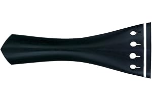 GEWA Cordiera per violino modello Hill in ebano 4/4, cerchio bianco