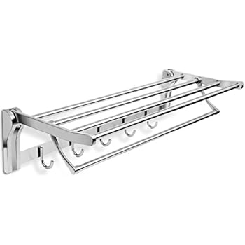 Bad Handtuchhalter Klappbar mit 5X beweglichen Hacken | Badregal