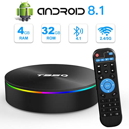Android TV BOX, T95Q Android 8.1 TV BOX 4 GB RAM 32 GB ROM Amlogic S905X2 Quad-core Cortex-A53 HDMI 2.1 4K risoluzione H.265 2.4GHz e 5GHz Dual Band WiFi Bluetooth 4.1 Smart Box