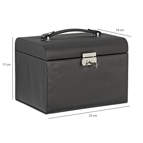 DAILYDREAM® Exklusives Schmuckkästchen Schmuckkasten in schwarz mit 3 Schubladen und weiteren Extras - 4