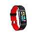Produktbild LGF Helmet SMS Alarm Smart Armband Blutdruck Herzfrequenz Schlaf-Überwachung Fitness-Tracker Laufen Distanz Unternehmen Casual Männer und Frauen Universal Armband,Red