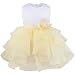 TiaoBug Baby Girls Party Dress Princess Organza Ruffle Wedding Bridesmaid Pageant Dresses Beige 18-24 Months