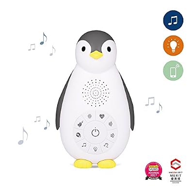 ZAZU Zoe le pingouin- Boite a musique Bluetooth avec veilleuse - Gris
