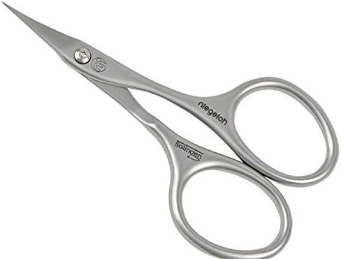 Niegeloh Professional Cuticle Scissors with Very Fine Blades Surgical Stainless Steel Curved Blade Made in Germany
