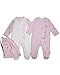 The Essential One - 2 Pack Baby Girl Floral Sleepsuits Babygrows - Pink - 3-6 Months - ESS148