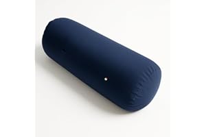 GM Nackenrolle für Nacken, Rücken und Beine, 40 x 15 cm, hergestellt in Italien, mit Bezug aus wasserabweisendem und schmutzabweisendem Stoff, Blau