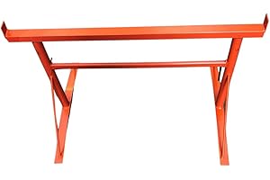 HILL TOP FABRICATIONS LTD - 1 x BUILDERS TRESTLES SIZE NO.1, ADJUST FROM 500mm - 780mm (Trestle Band Stands) SWL 400kg Made In The UK - Powder Coated Orange For Hard-Wearing Finish. Ideal For Builders