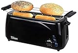 Highlights:  1400 Watt  4 Scheiben Langschlitz Toaster  Mit Brötchenaufsatz  5-Stufige Bräunungsgradregelung  Auftau-Funktion  LED-Indikatorleuchten  Variable Zentrierfunktion. Passt sich jeder größe optimal an!  Abbruch-Funktion  Leicht zu entleerendenes Krümmelblech  Wärmeisoliertes Gehäuse