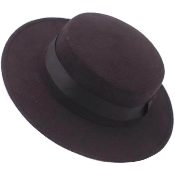 Cappello Fedora In Lana Nero - Tesa Larga Unisex Per Eventi Eleganti - Foto 6
