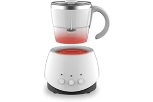 IMONS Montalatte Elettrico Automatico Multifunzione Tazza Staccabile Facile da Pulire, Azionamento Magnetico Scaldalatte Montalatte a Vapore per Cappuccino Caldo e Freddo, Latte