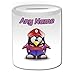 Produktbild Personalisiertes Geschenk – Mario Spardose (Pinguin Video Spiel Charakter Kostüm Design Thema, weiß) – alle Nachricht/Name auf Ihre einzigartige – Silly Funny Neuheit kawaii Cartoon Anime Animation Art Clipart Episode Serie Japan japanische Zeichnen Malen Superheld Hero Super TV Fernseher PSP PS3 PS4 fiktives Computer Nintendo Rollenspiel-RPG Playstation Portable Handheld DS Sony Xbox Wii Dualshock Controller Jumpman Bros Yoshi Luigi Pilz Klempner Prinzessin Peach Kröte Franchise