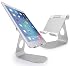 Produktbild MyGadget Aluminium Tablet & E-Reader Ständer - Verstellbare Stand Halterung Tisch Halter für z.B. Apple iPad Pro, Air, Mini/Galaxy Tab A, S2 - Silber