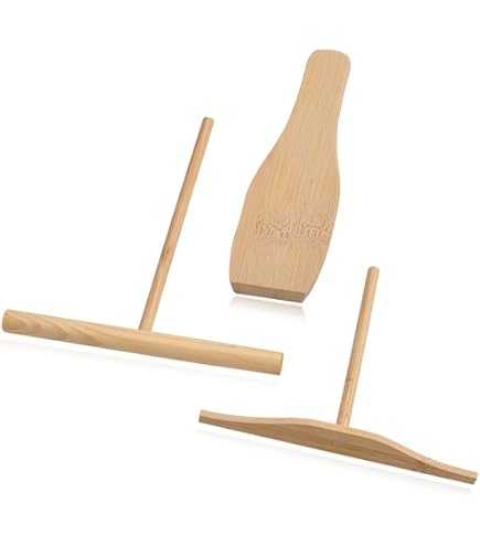 2 Spatules En Bois Pour Crêpes – Râteau Et étaleur En Hêtre Naturel, Sans Produits Chimiques