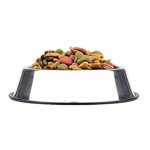 Pets Dog Feeding Bowl, Stainless Steel Dog Bowls, Set of 2, for Medium Dogs