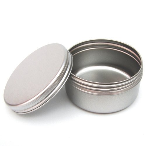 3 x 100ml Aluminium Cosmetic/Candle/Skincare Skin Care Pot, Top Quality British Made Cosmetic Packaging Screw Lid Aluminium Tin