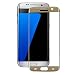 Produktbild Panzerglas Schutzfolie für Samsung Galaxy S7 Edge Schutzfolie 3D Gebogen Full Deckung Extrem Kratzfeste und Schmutzabweisende Gehärtetem Glas 0.33mm Dicke Displayschutzfolie (Gold)