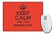 Produktbild Rot Keep Calm und Love entrecôte Mauspad Farbe 2444
