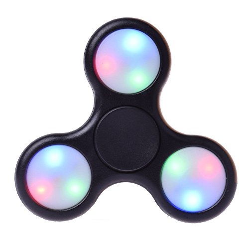 Baby Pig Hand Spinner, LED Licht Fidget Klee Bunte Glühende Spirale High Speed Focus Super Durable Kinder und Erwachsene Dekompression Spielzeug Geschenke–Glowing Gyro - 2