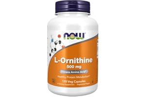 NOWFOODS. Now Foods, L-Ornithin, 500 mg, 120 vegane Kapseln, Aminosäuren