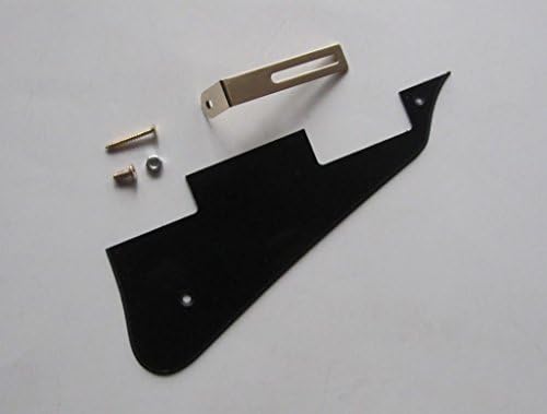 Lp Pickguard 1 Ply Black with Gold Bracket with Screws Les Paul Pickguard Set