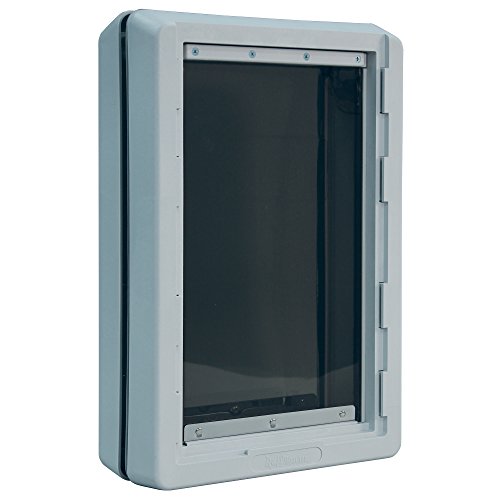 Ideal_Pet_Products Designer Series Ruff-Weather Pet Door with Telescoping Frame, grey, Extra Large - 9.75" x 17" Flap Size (DSRWXL)