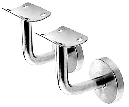 2X Edelstahlhandlauf handrail Wandhalterungen Treppengeländer LäufeUnterstützung