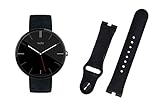 BlueBeach® La alta calidad de Motorola Moto 360 correa de pulsera de silicona de repuesto (Negro)