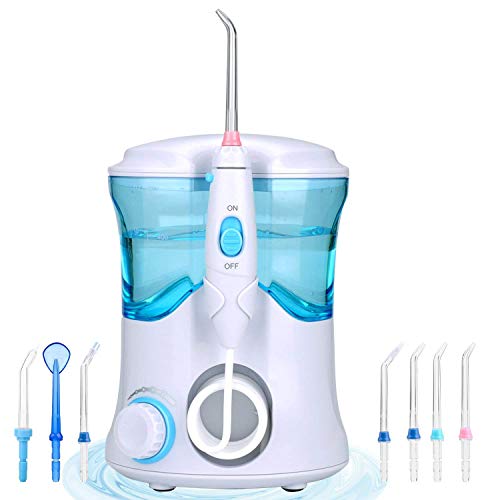 Oral Irrigator Water Purifier Professional Waterproof Dental Care Tooth Cleaning Water Jet for Family Household Benefit with 7 nozzles for at Home and on The go