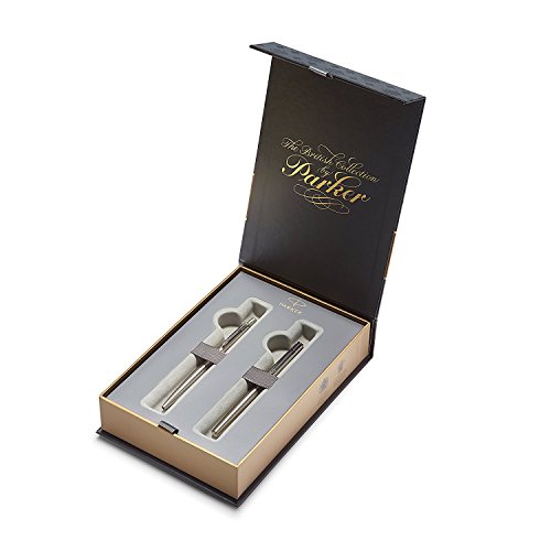 Parker Geschenk-Set Jotter C.C. K61 Füllhalter + Kugelschreiber , Edelstahl inkl. Laser-Gravur - 4