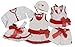 TUTTO PICCOLO "Polka Dots Ostern Easter" baby girls shorts retro with chiffon (white/red)