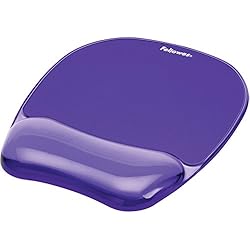 Fellowes 91441 Tapis de Souris Repose-poignet Ergonomique Crystal Gel Violet