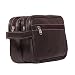 Leather World Trendy Brown Big Genuine Leather Kit/Shaving Kit/ Makeup Kit/ Toiletry Bag Travel Accessory Organizer multi storage pouch with Two Compartments RS.1799.00