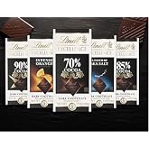 Lindt Excellence Saf Bitter &Ccedil;ikolata, 70% Kakaolu, 85% Kakao, 90% Kakaoo, Yoğun Portakal ve Deniz Tuzu &Ccedil;eşitleri