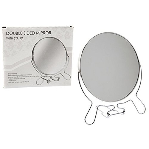 5" Chromed 2 Sided Round Shaving Mirror