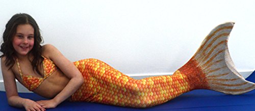 Meerjungfrauen Flosse mit Überzug und Bikini zum Schwimmen - 6