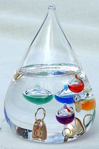 Preisvergleich Produktbild Freistehend Tropfenform Galileo Thermometer