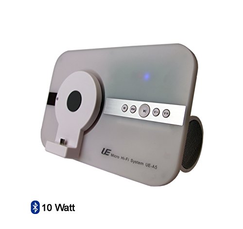10 Watt Micro Hi-Fi System für Samsung S4 S5 S3 S2 S6 A3 A5 Alpha K zoom POCKET 2 Trend Lite Young 2 DUOS TAB 3 SIII mini Note 4 Core J5 .. für Musik Video Bilder mit Micro USB & Bluetooth Soundsystem Lautsprecher Sound Tube Fernbedienung – weiß white weiss - 2