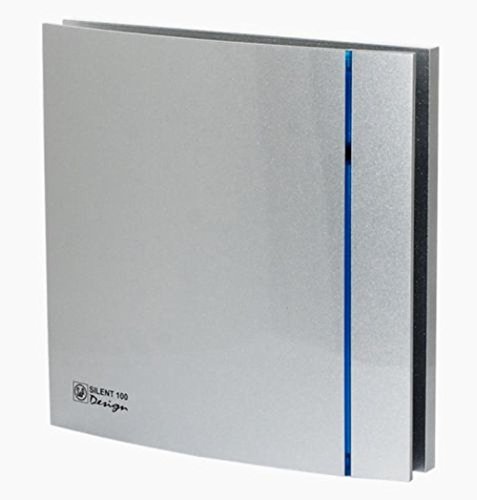 Soler & Palau; SILENT CHZ SILVER DESIGN-100, motivo: silhouette ultrasilencioso humidistato Timer regolabile 100 mm, diam.