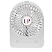 Produktbild Tragbarer Ventilator USB Mini Ventilator wiederaufladbar LED Licht mit Clip Kühler für Schreibtisch Bett Reisen Outdoor Camping weiß