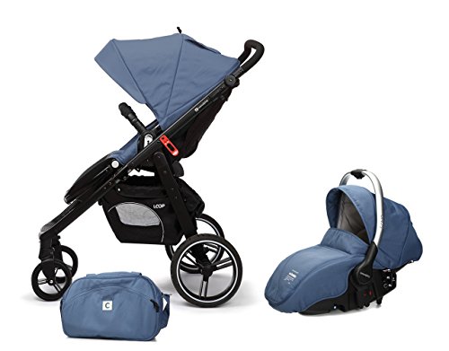 Casualplay Match 2 Loop - Silla de paseo con chasis negro + Sono, color lapis lazuli