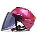 Produktbild Elektrische Motorradhelm Sommer Männer und Frauen Sonnenschutz UV Helm Leichte Half Helm Mit Rückreflektierende (Farbe : Roland Red)