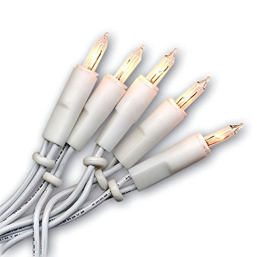 Preisvergleich Produktbild 35er Weihnachts Lichterkette innen, klare Birnen, weies Kabel