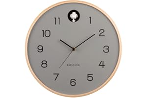 Karlsson Natural Cuckoo Wall Clock - MOUSE GREY (KA5886GY)