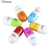 Wicemoon 3 Pcs Roll Pill Kugelschreiber Teleskop Kapsel geformt Kugelschreiber Micro Tiny Cute Gift Kugelschreiber