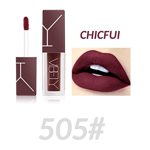 Preisvergleich Produktbild Lipgloss Matte, Huihong VIBELY flüssige Lippenstift Nicht stecken Tasse Nebel Gesicht Kosmetik sexy Lippen fünf Farbe optional (505#)