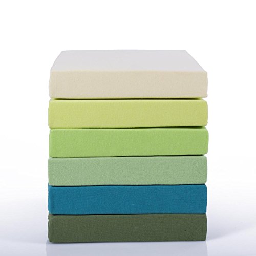 Classic Kinder Jersey Spannbettlaken 2er Sparset – 100% Baumwolle Spannbetttuch nach Ökotex 100, Frost Grau 60×120 – 70×140 cm, Komfort Qualität in 38 Farben & 10 Größen - 3