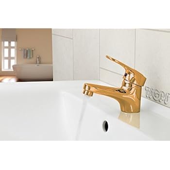 Waschbecken Einhebel Armatur Klassisch Gold Wasserhahn Serie Sila