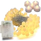 decoracion boda civil vintage ➤【CARACTERÍSTICAS SOBRESALIENTES】- Diseño de 8 sistemas de alumbrado inmejorable que alegrarán tu espacio. 1 Cable de plastico de 10 metros con 80 leds en forma de globo de 18mm, separación 10 cm entre ellos. Funcionamiento con 3 pila AA(No incluidas). 5 Velas led electrónicas con funcionamiento con baterías de botón(Incluidas).