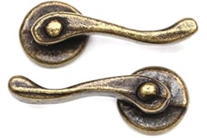 MyTinyWorld Dolls House Miniature 2 x Victorian Antique Brass Scroll Door Handles